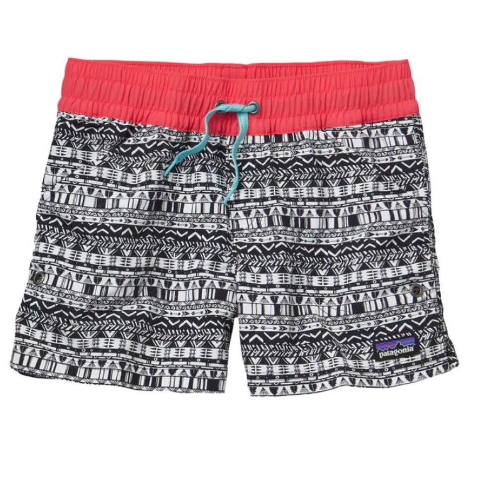 Patagonia Girls Costa Rica Baggies Water Shorts black white pink blue XXL
